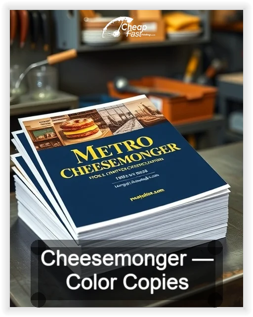 Cheesemonger business card design sample