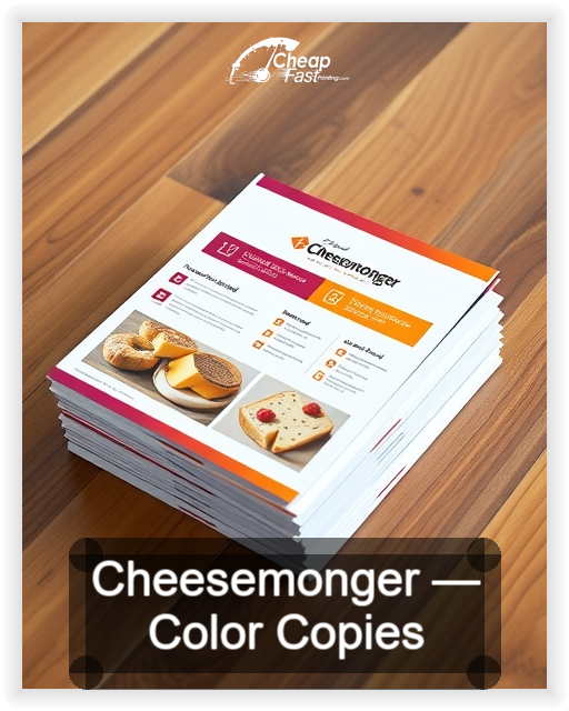 Cheesemonger business card design sample