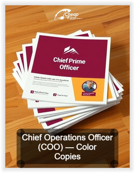 Chief Operations Officer Coo business card design sample