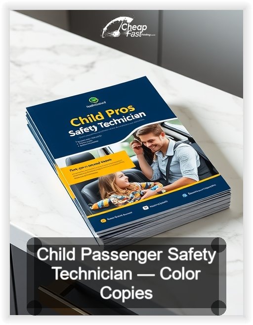Child Passenger Safety Technician business card design sample
