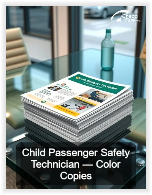 Child Passenger Safety Technician business card design sample