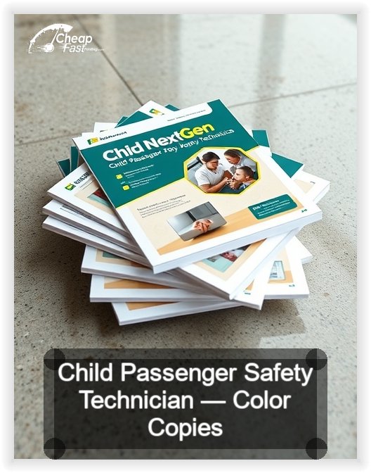 Child Passenger Safety Technician business card design sample