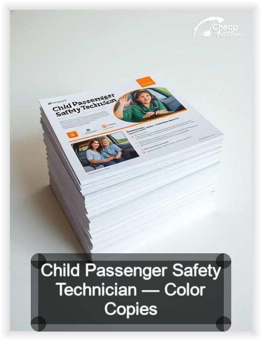 Child Passenger Safety Technician business card design sample