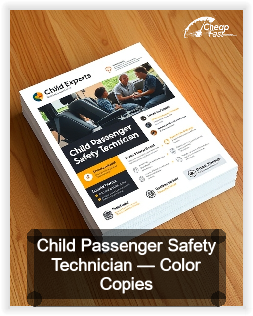 Child Passenger Safety Technician business card design sample