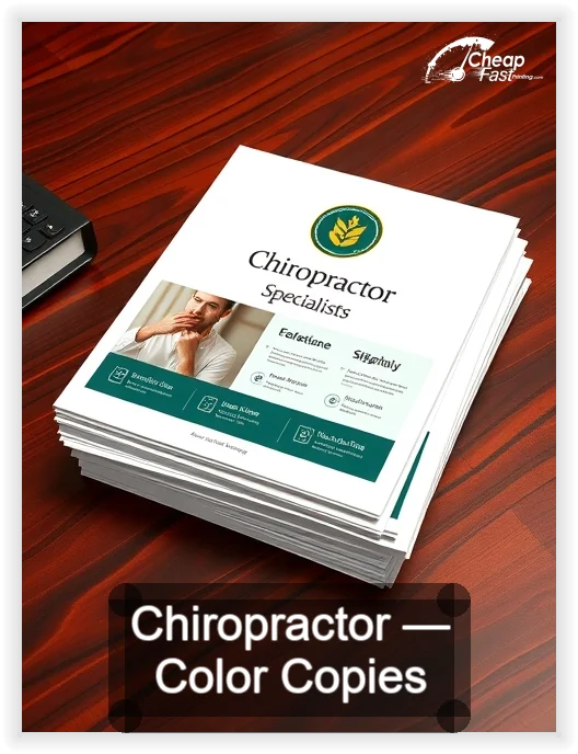 Chiropractor business card design sample