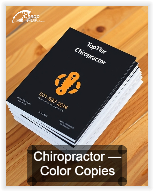Chiropractor business card design sample