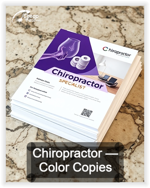 Chiropractor business card design sample
