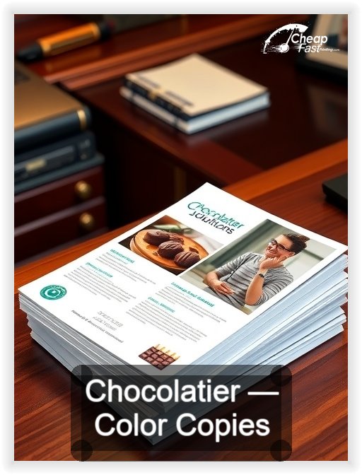 Chocolatier business card design sample