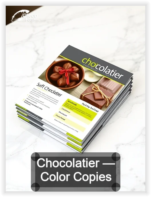 Chocolatier business card design sample