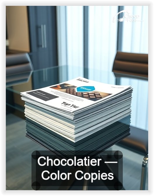 Chocolatier business card design sample