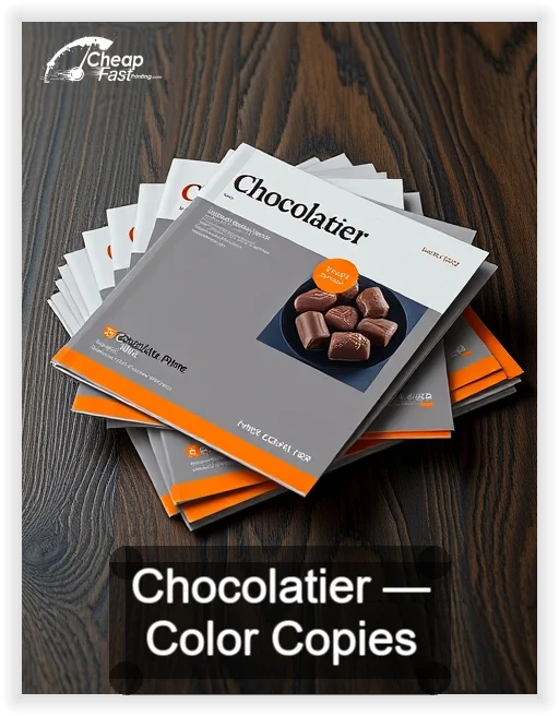 Chocolatier business card design sample