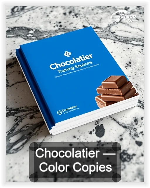 Chocolatier business card design sample