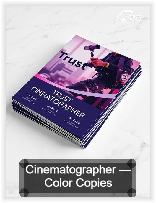 Cinematographer business card design sample