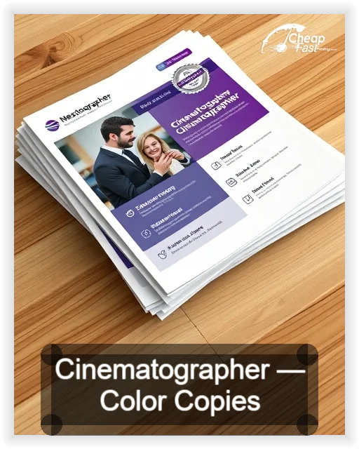 Cinematographer business card design sample