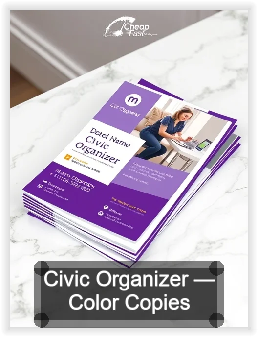 Civic Organizer business card design sample