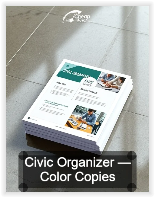 Civic Organizer business card design sample