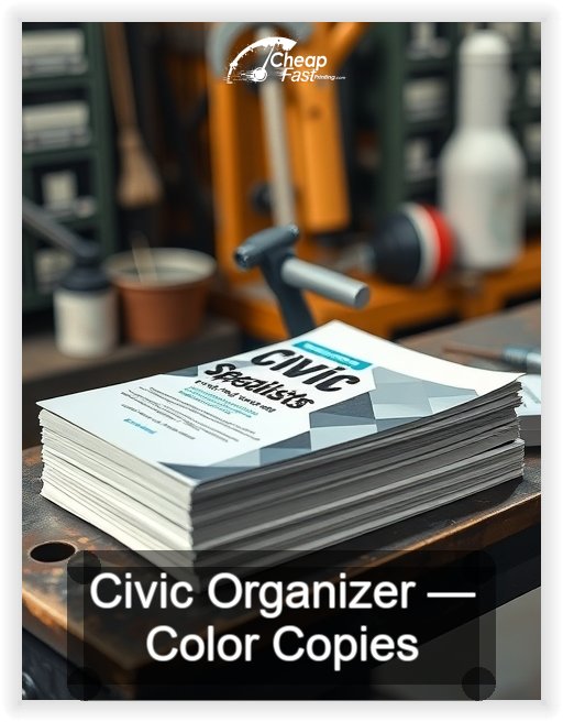 Civic Organizer business card design sample