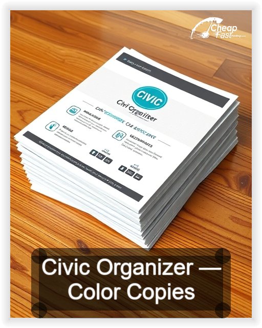 Civic Organizer business card design sample