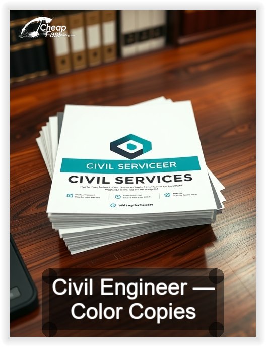 Civil Engineer business card design sample
