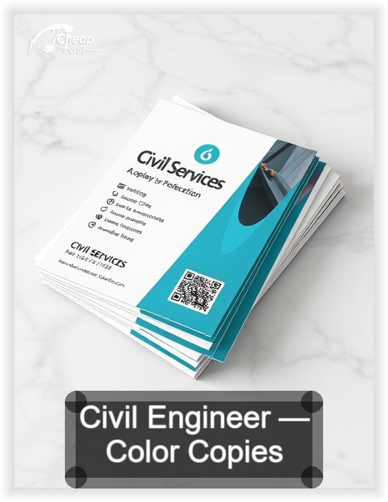 Civil Engineer business card design sample
