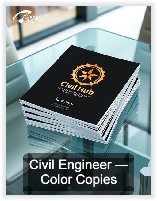 Civil Engineer business card design sample