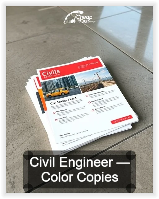 Civil Engineer business card design sample
