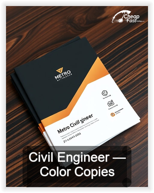 Civil Engineer business card design sample