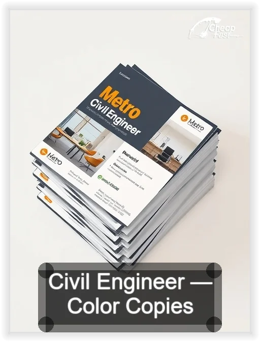 Civil Engineer business card design sample