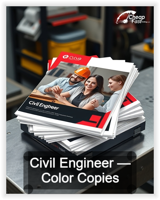 Civil Engineer business card design sample