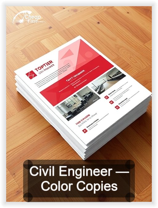 Civil Engineer business card design sample