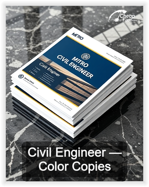 Civil Engineer business card design sample