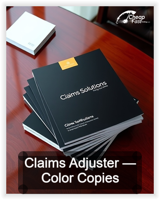 Claims Adjuster business card design sample