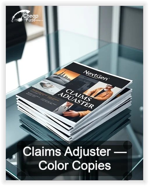 Claims Adjuster business card design sample