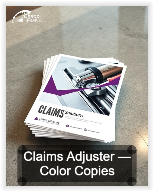 Claims Adjuster business card design sample