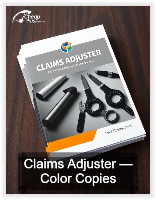 Claims Adjuster business card design sample