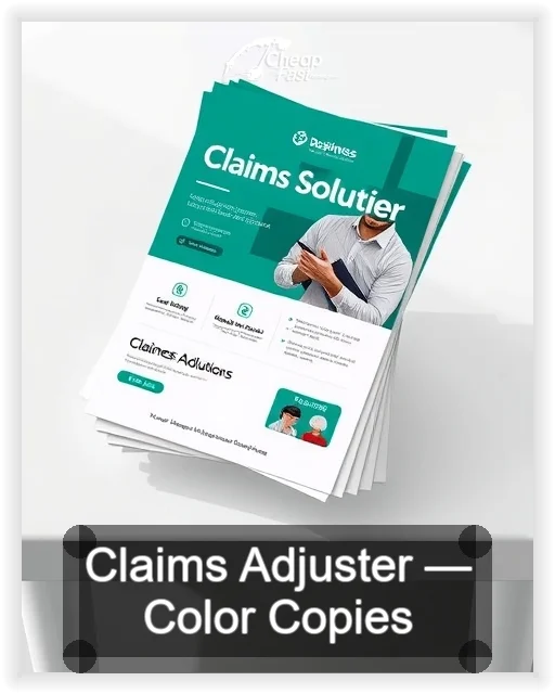 Claims Adjuster business card design sample