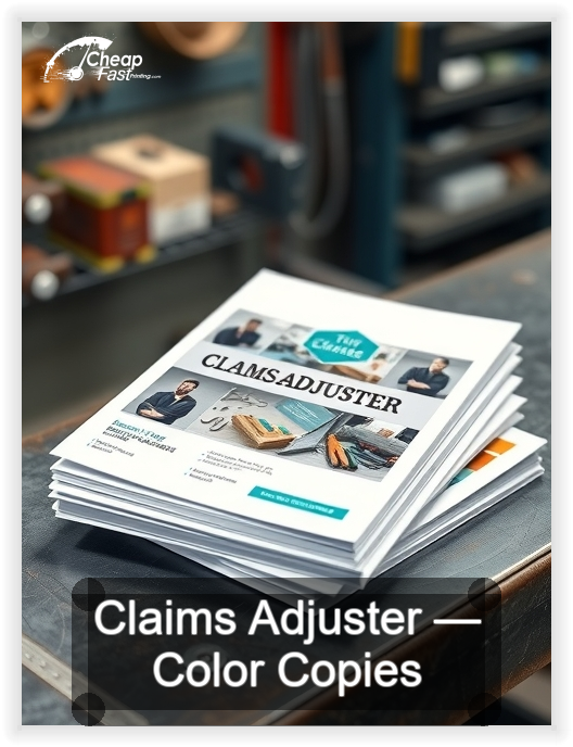 Claims Adjuster business card design sample