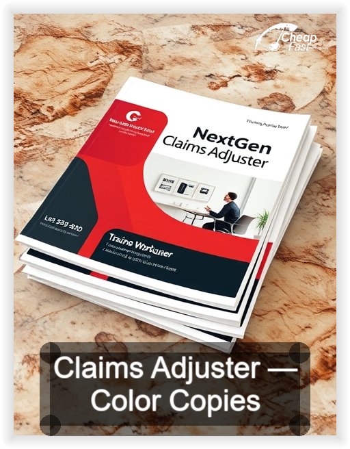 Claims Adjuster business card design sample