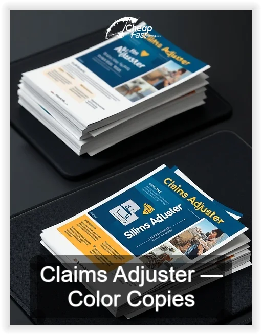 Claims Adjuster business card design sample