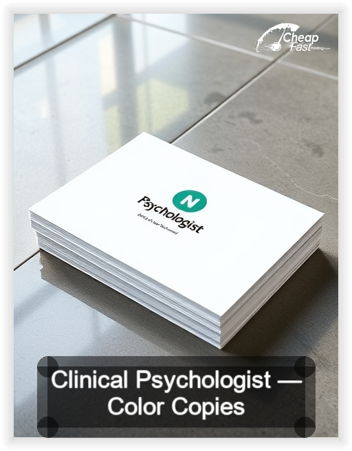 Clinical Psychologist business card design sample