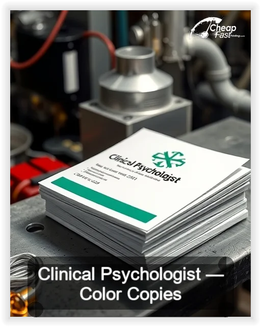 Clinical Psychologist business card design sample