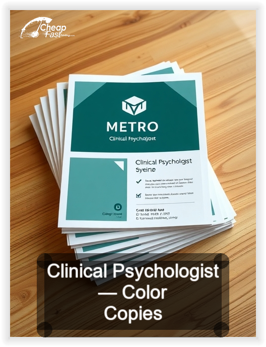 Clinical Psychologist business card design sample