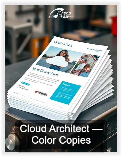 Cloud Architect business card design sample