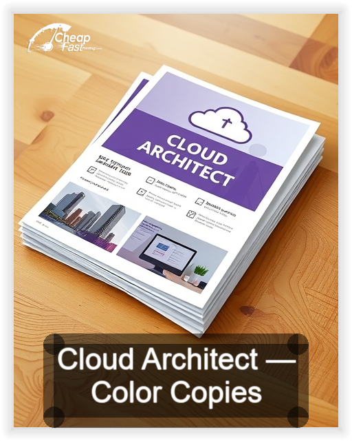Cloud Architect business card design sample