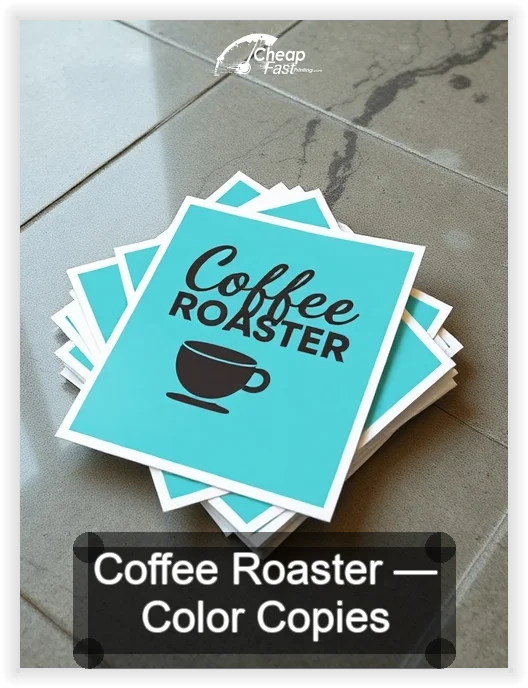 Coffee Roaster business card design sample