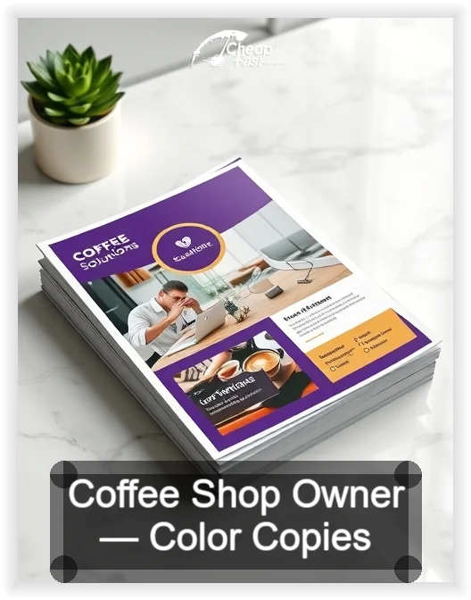 Coffee Shop Owner business card design sample