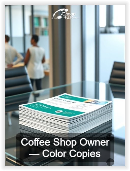 Coffee Shop Owner business card design sample