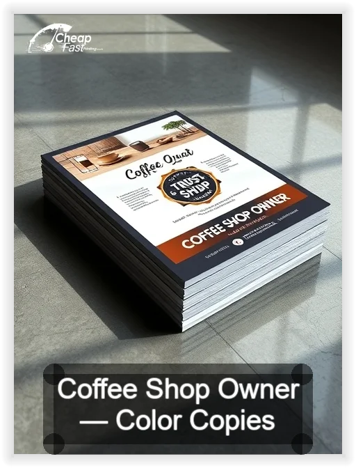 Coffee Shop Owner business card design sample