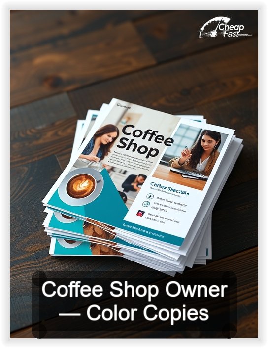 Coffee Shop Owner business card design sample