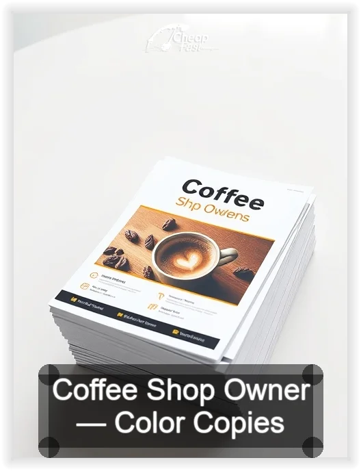 Coffee Shop Owner business card design sample